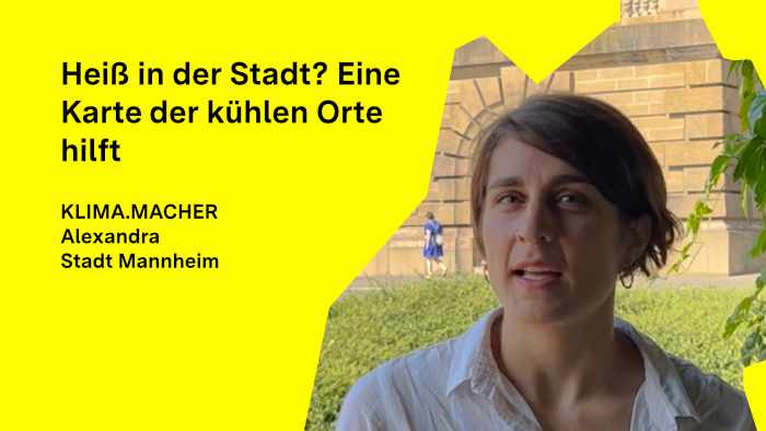 Alexandra Idler, Mitarbeiterin bei der Stadt Mannheim, spricht in die Kamera.